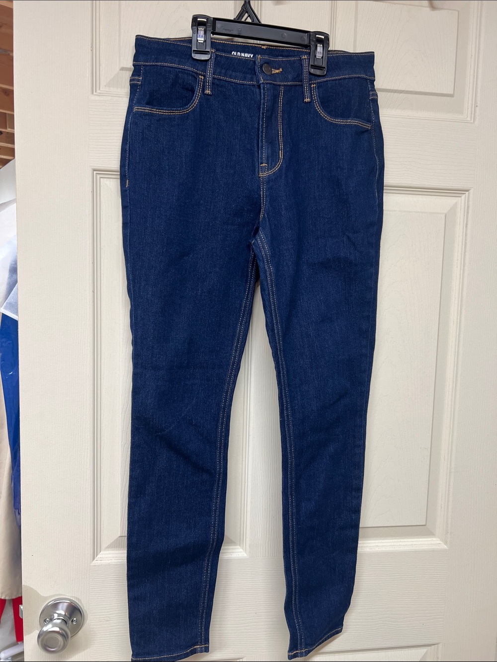 Old Navy Navy Blue High-Rise Super Skinny Jeans